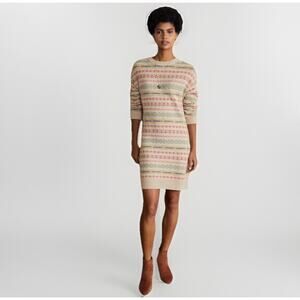 Boden Cashmere Fair Isle Dress Size 10 Boho Chic Heritage Soft Cozy Cottagecore